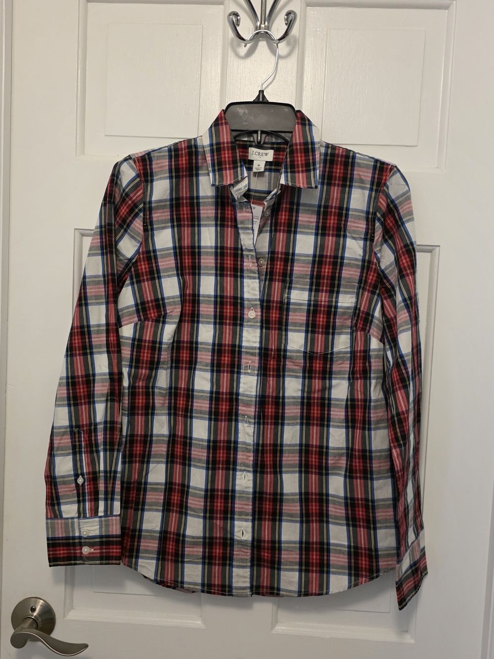 J. Crew Men's Red Plaid Button-Down Shirt